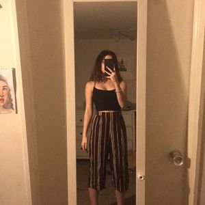 striped high wasted flowy pants
